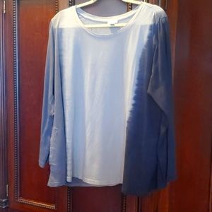 LOGO ombre cotton modal top